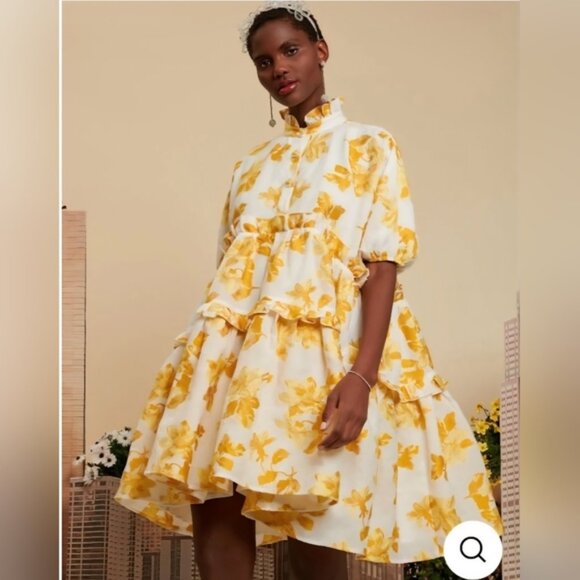 Sister Jane DREAM Oversized Manhattan Floral Jacquard Dress Sz S NWT - Picture 1 of 12